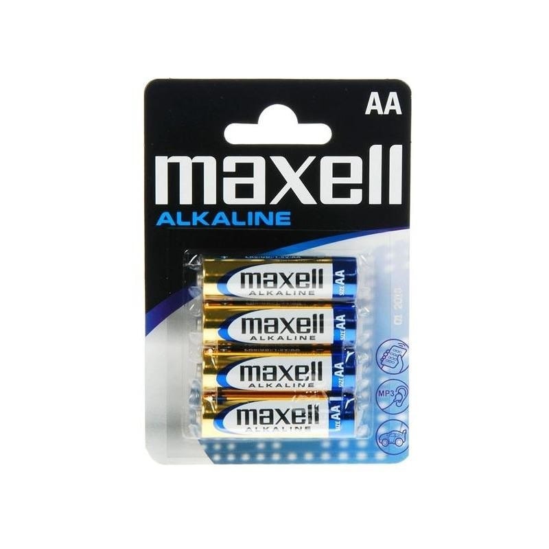 Maxell Alkaline Batteries LR6 AA - 4 pieces reliable energy