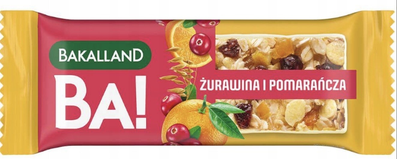 Bakalland Ba! Bar with Cranberry and Orange - healthy snack