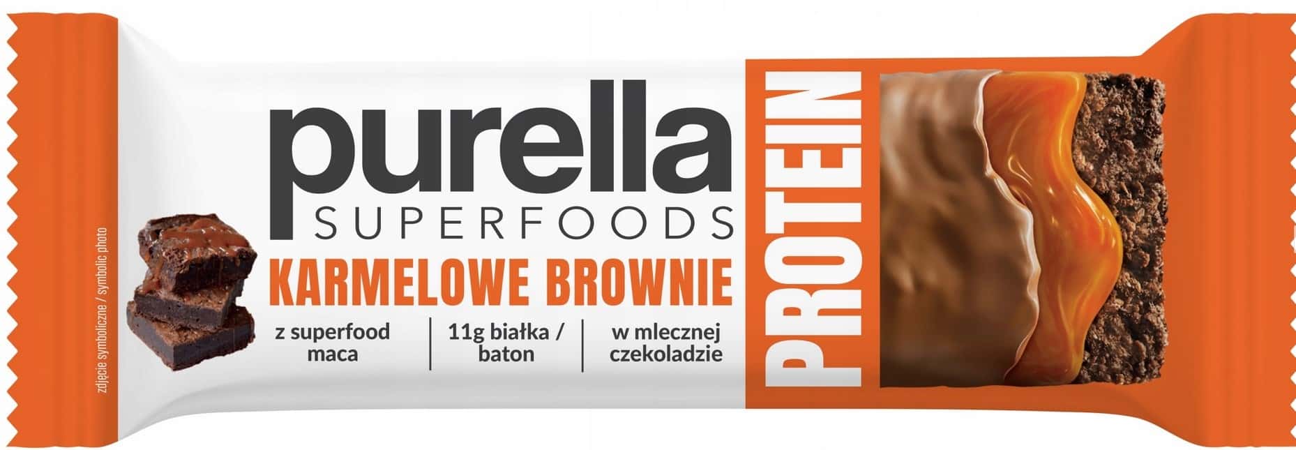 Purella protein bar brownie caramel 45g - ideal after training