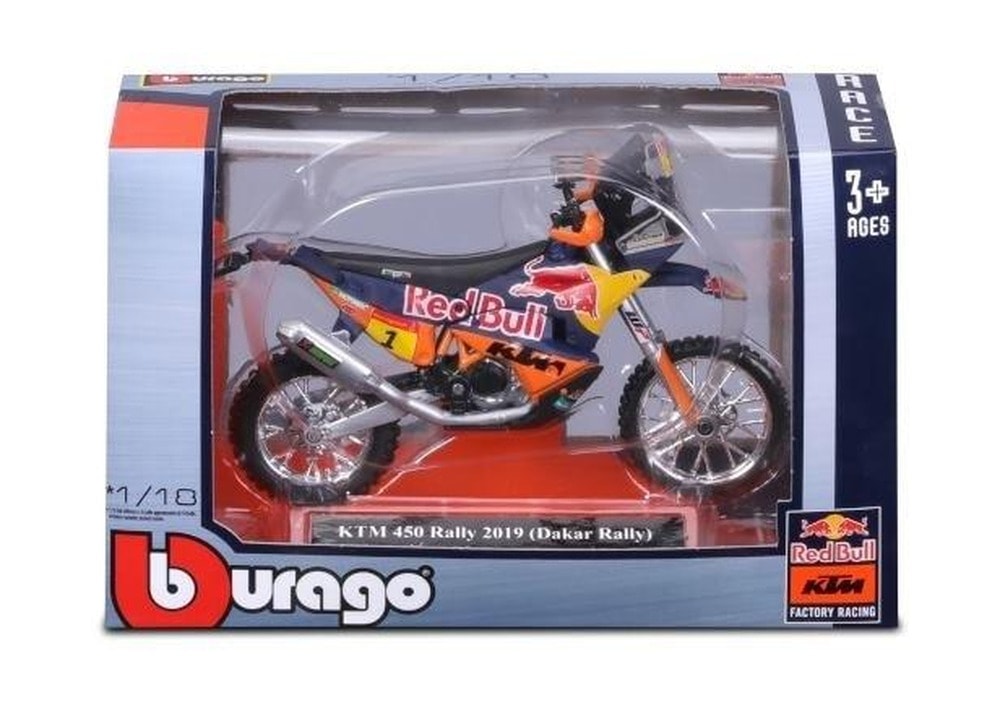 Bburago Ktm 450 Rally Dakar Motorcycle 1:18 - Rally Collector's Model