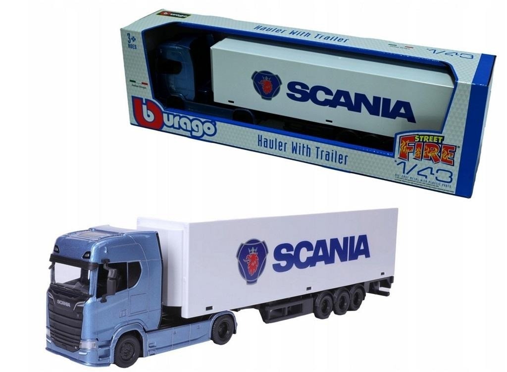 BBURAGO Model Scania 770S Street Fire Haulers 1:43