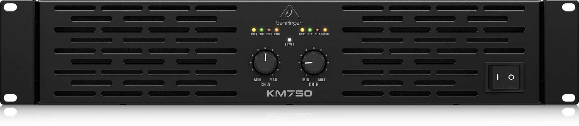 Behringer KM750 audio amplifier - black 2.1 channel, excellent sound