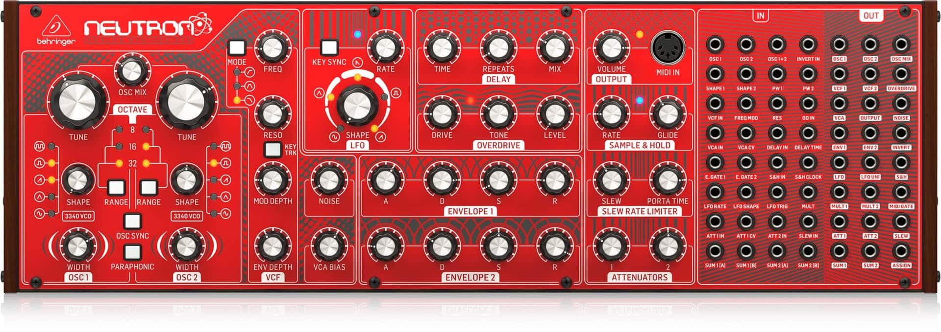 Behringer NEUTRON - Analog synthesizer in red