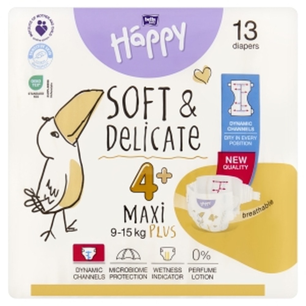 Bella Happy Diapers 4+ (9-15 kg) - Comfort and protection for your child