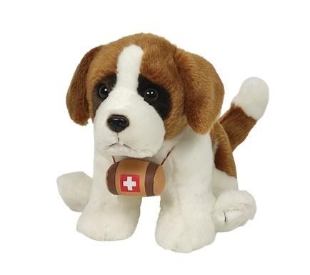 St. Bernard Figurine with Barrel Sitting 25cm - Charming Decoration