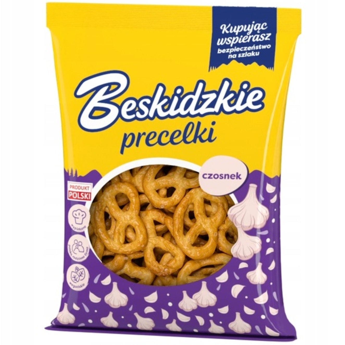 Beskidzkie Garlic Pretzels - crispy snack 120g
