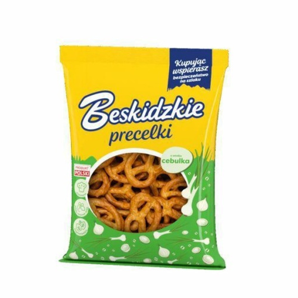 Beskidzkie Onion Pretzels 120g - perfect for a snack