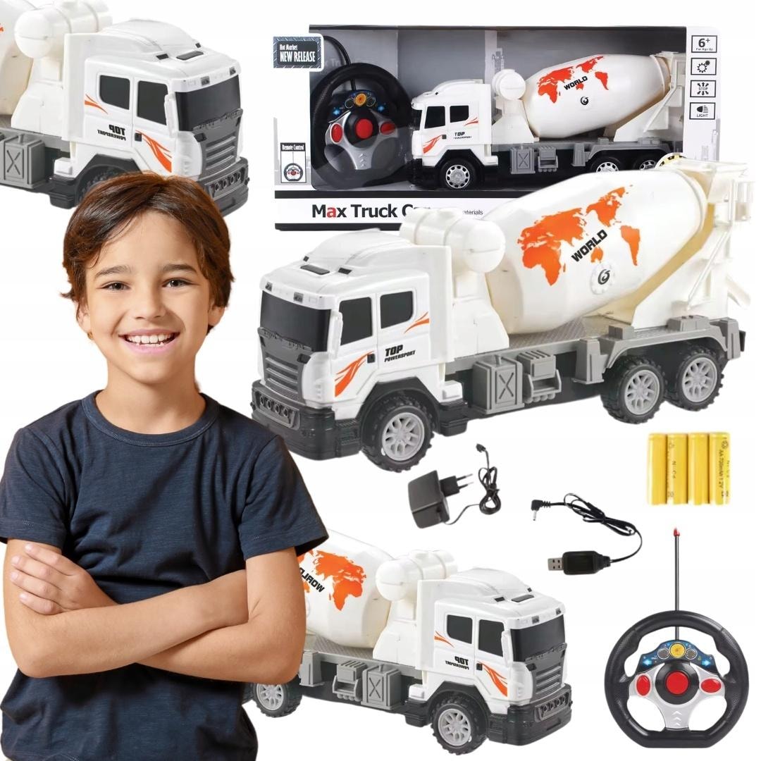 Remote controlled concrete mixer with light - perfect toy for little builders