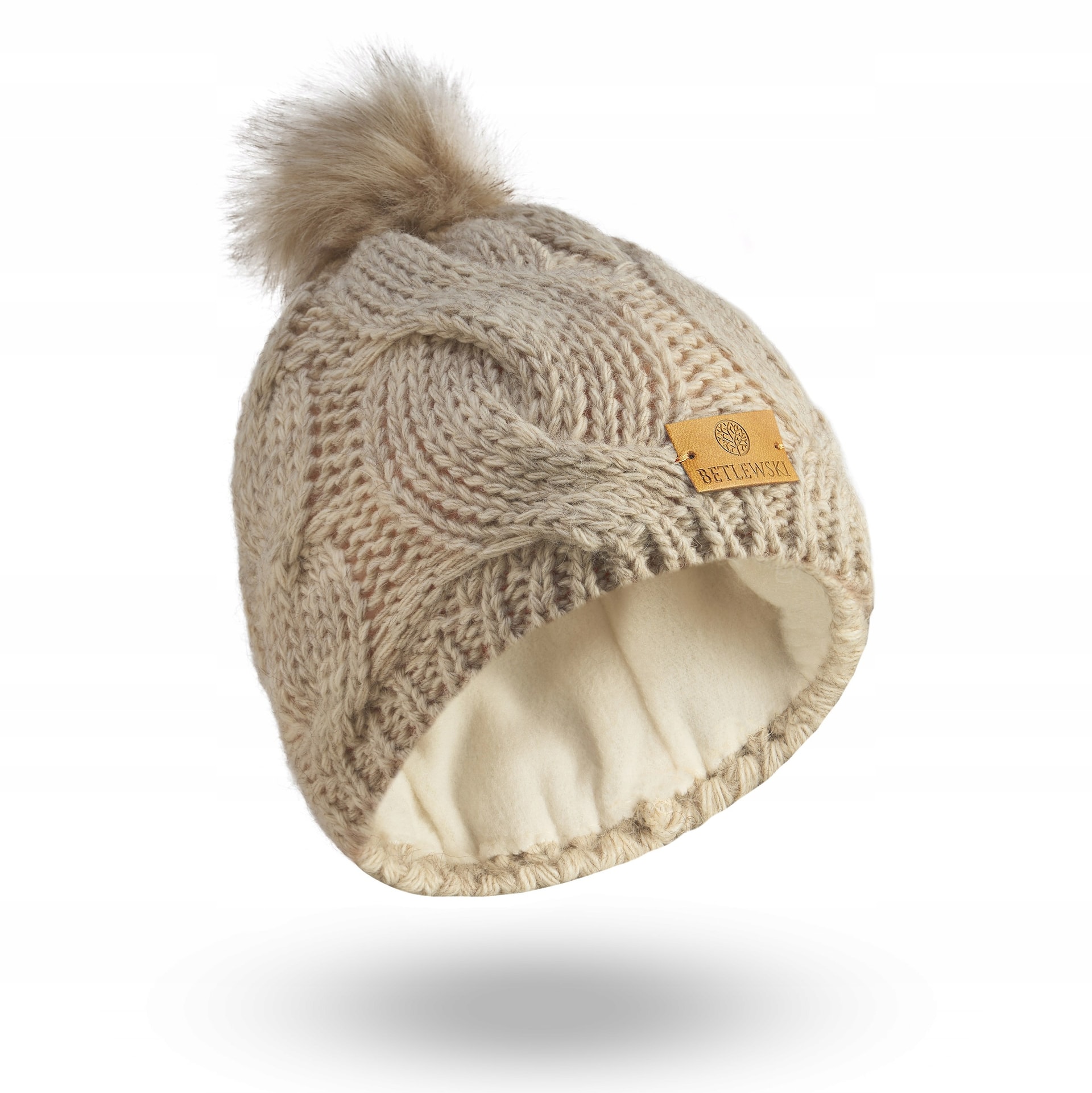 Children's Beanie Hat - Beige, perfect for cold days
