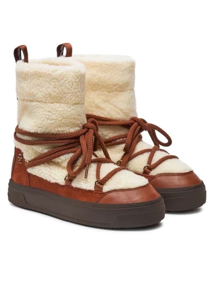 Women's snow boots beige - perfect for winter walks
