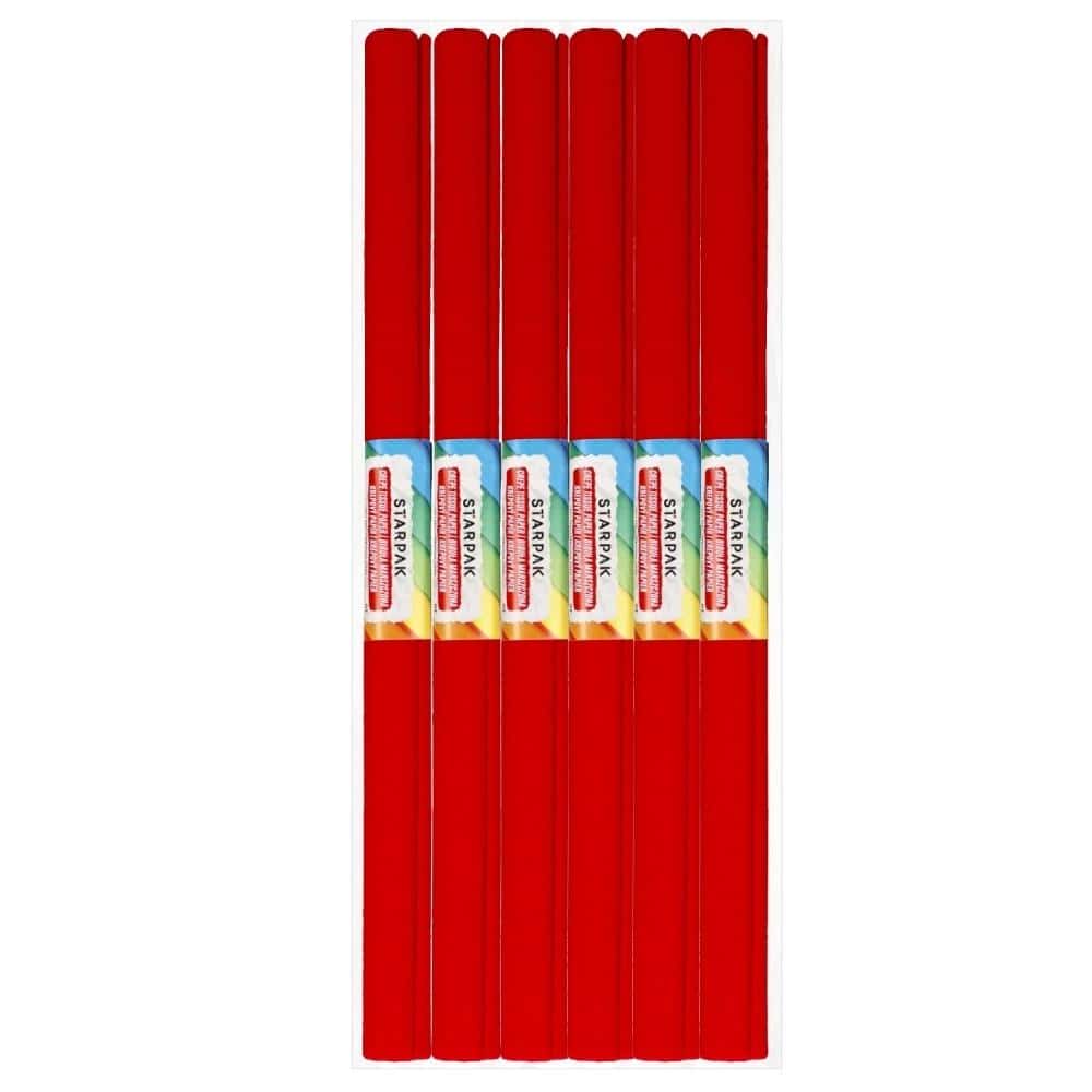 STARPAK Light red crepe paper - 10 pieces of creative fun
