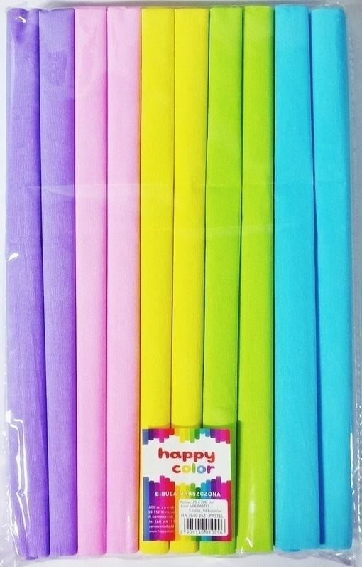GDD Pastel Crepe Paper - 10 rolls for decorations and crafts - ideal for gift wrapping