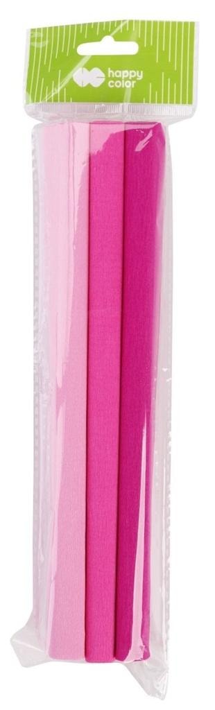 GDD Crepe paper pink - 3 rolls for decoration, ideal for decorating gifts