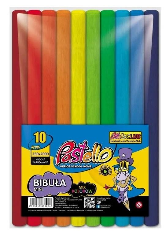 Mini Crepe Paper - 10 Colors Roll 25x200cm