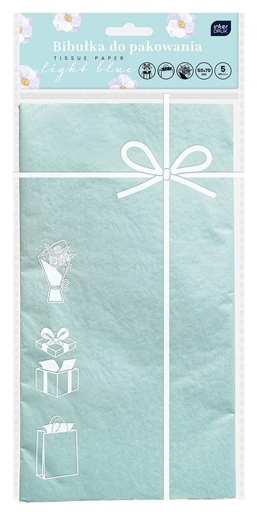 Light blue tissue paper for gift wrapping 50x70cm - perfect for any occasion