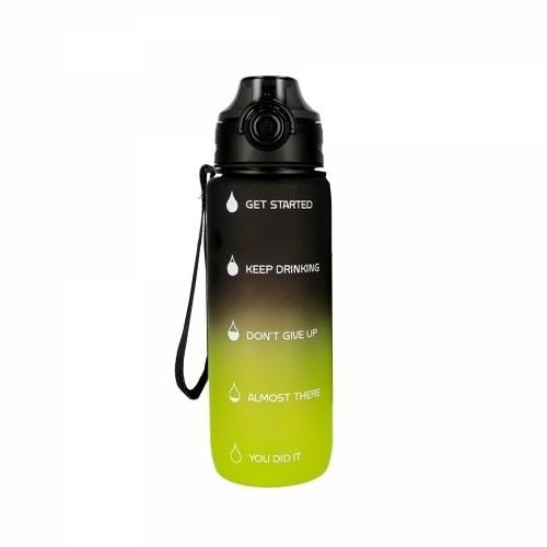 STARPAK Water bottle 750 ml green-black - perfect for school