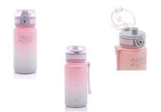 Astra Aqua Pure - Tritan Water Bottle 400 ml pink-grey - perfect for everyday use