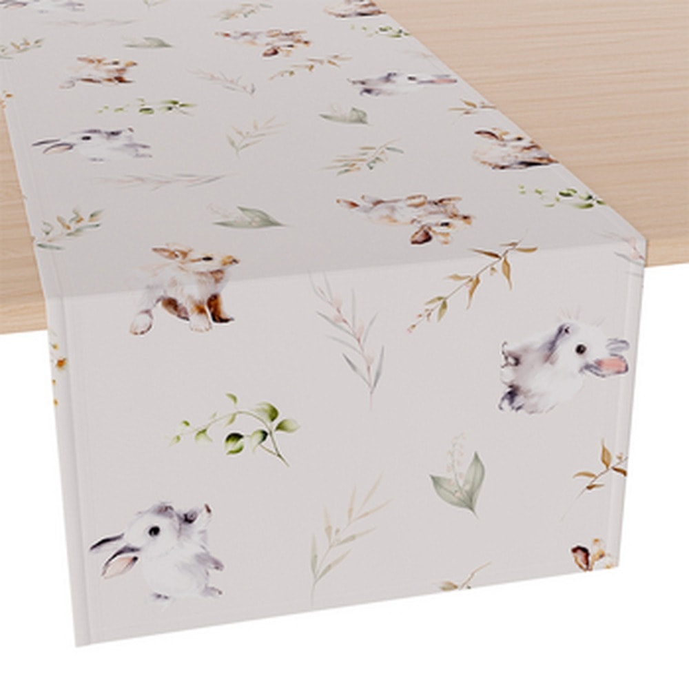 Poli Table Runner 40x140 cm Rabbits AL - spring table decoration