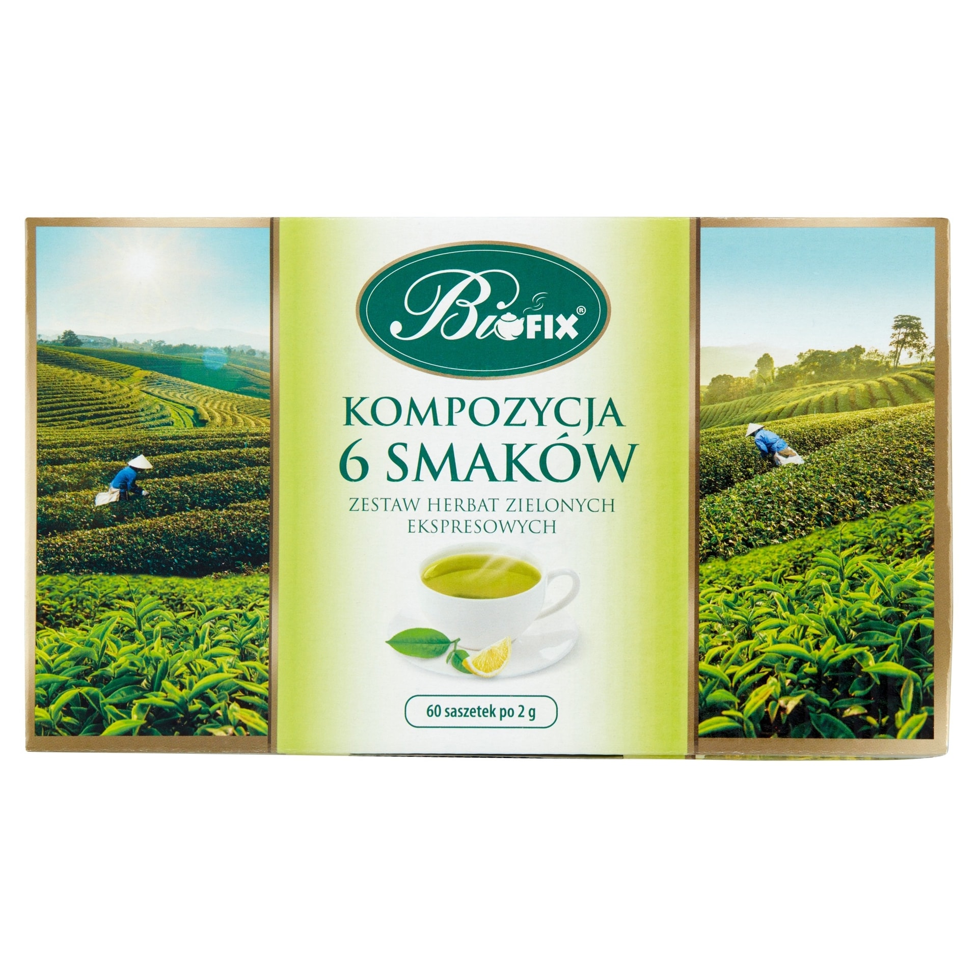 Bifix Green Tea 6 Flavors - 60 tea bags full of aroma