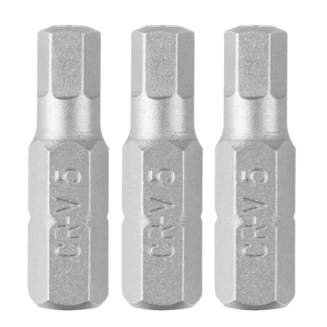 GRAPHITE Hex Bits H5 x 25 mm, 3 pieces - reliable tool