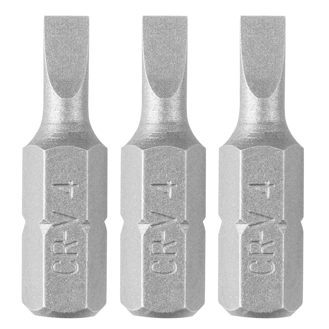 GRAPHITE Slotted bits SL4 x 0.6 x 25 mm - 3 pcs set for assembly work