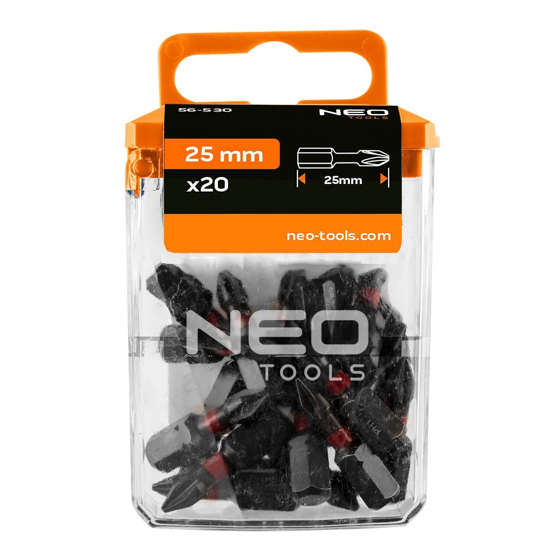 Impact driver bits PH1 x 25 mm - 20 pieces reliable bits