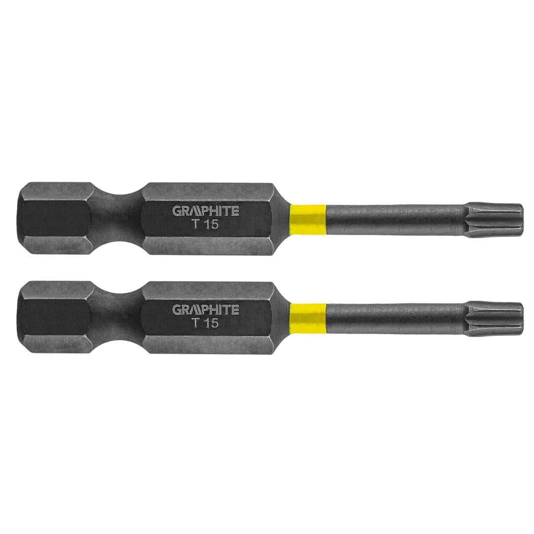 GRAPHITE Impact bits TX15 x 50 mm, 2 pcs