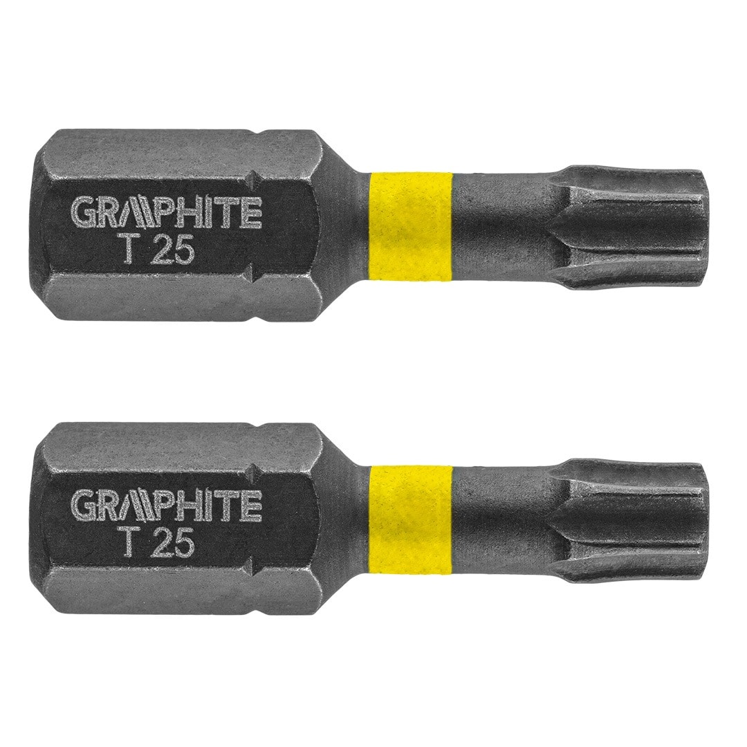 GRAPHITE Impact bits TX25 x 25 mm, 2 pcs.