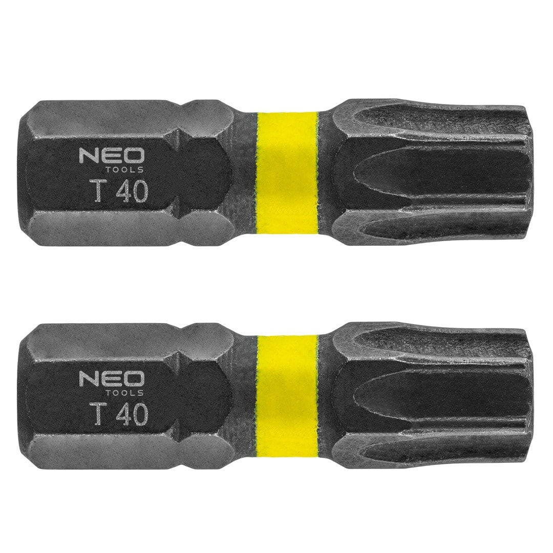 NEO TOOLS Impact bits TX40 x 25 mm, 2 pieces - reliable tool