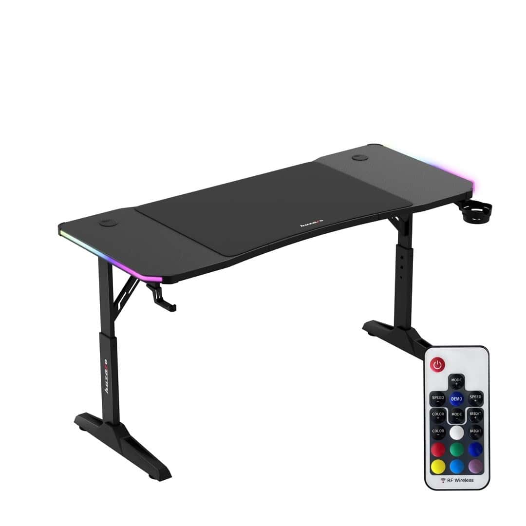 Huzaro Hero 3.6 RGB Black - Gaming Desk with RGB Lighting