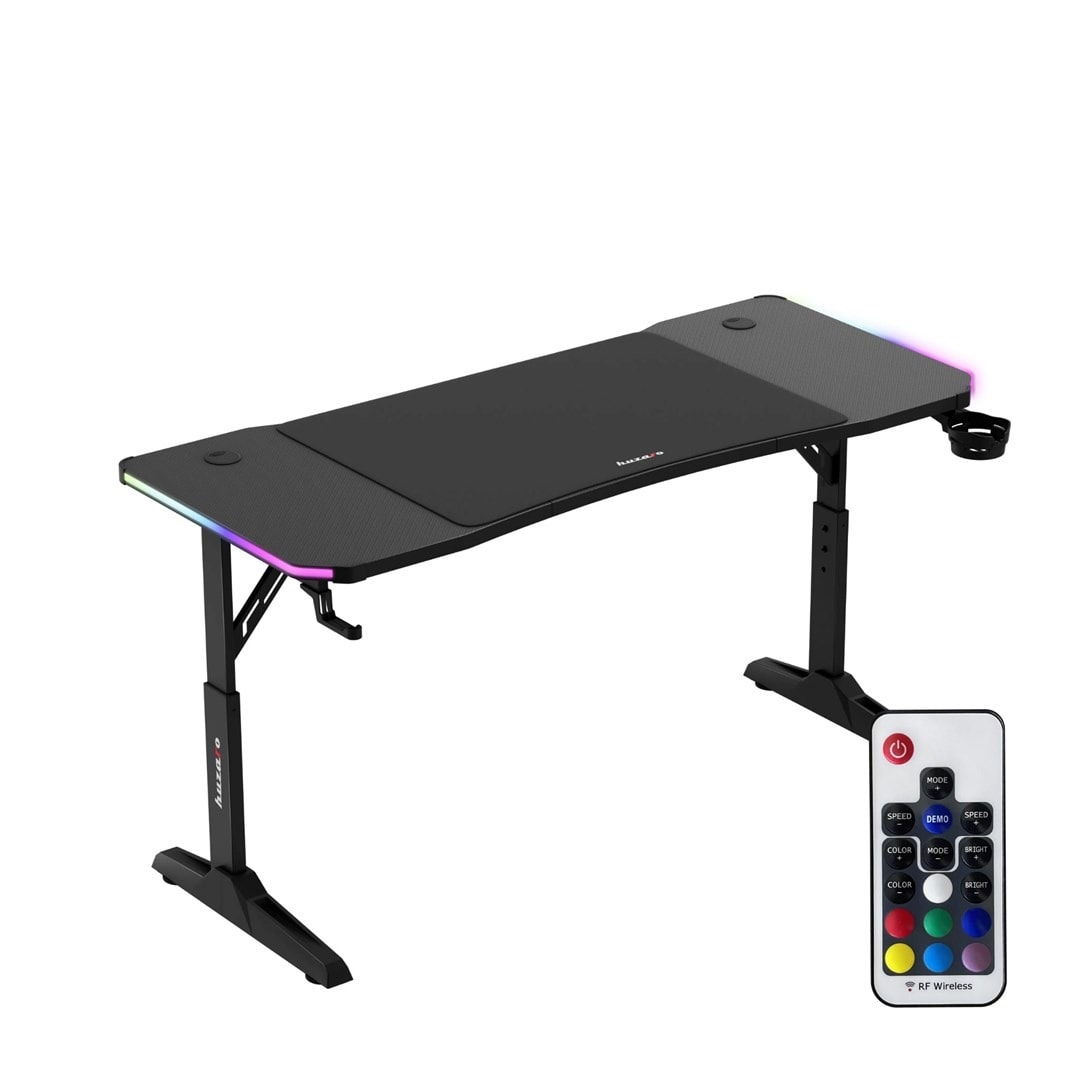 Huzaro Hero 3.6 RGB Black - Gaming Desk with RGB Lighting