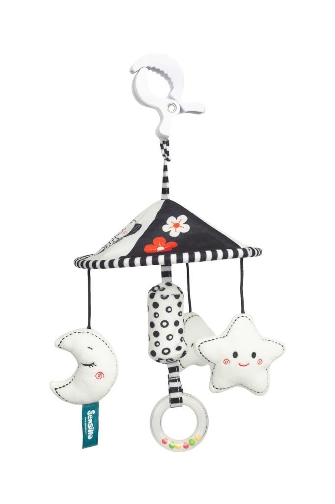 Black&White Star Stroller Mobile - perfect sensory toy for your child