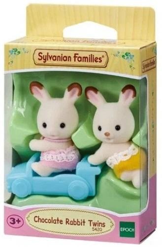 Sylvanian Families Chocolate Ear Rabbit Twins - perfect for playing