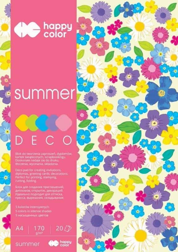Happy Color A4 Drawing Pad Deco Summer 20 Sheets