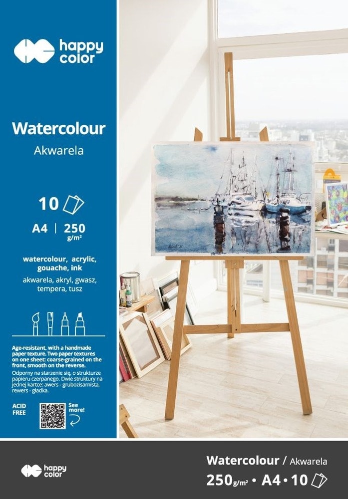 Happy Color Blok akwarelowy ART A4 250g 10 arkuszy