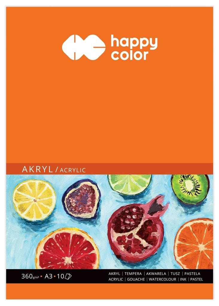 Happy Color Acrylic Pad A3 - 10 sheets ideal for painting