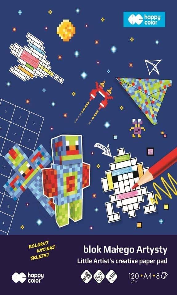 Pixi Planet Drawing block A4 - 8 sheets full of creativity
