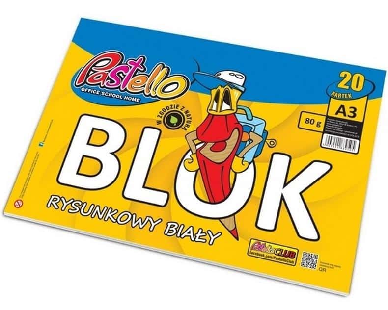 Drawing pad A3 80g 20 sheets - ideal for drawing