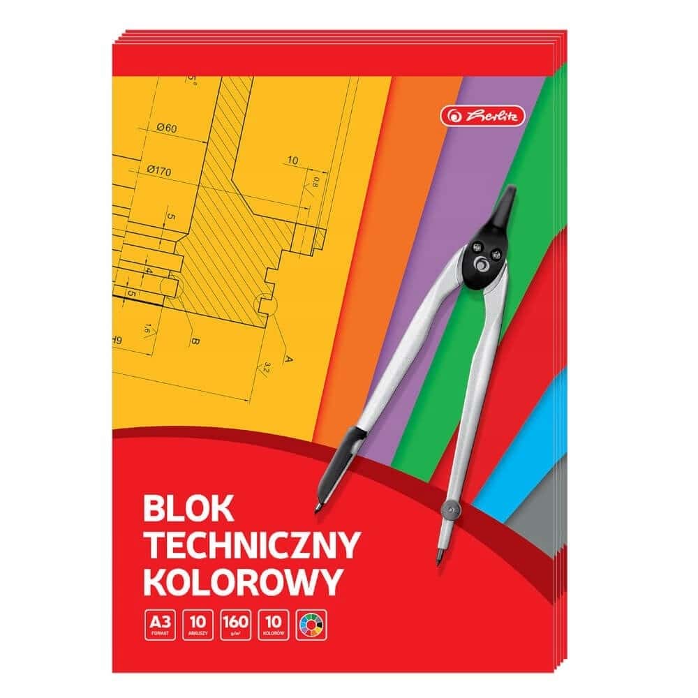 Technical block A3/10K colored - ideal for drawing