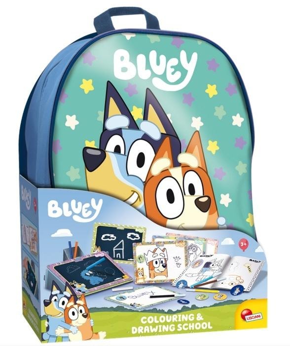 Bluey drawing school with backpack - creative educational set