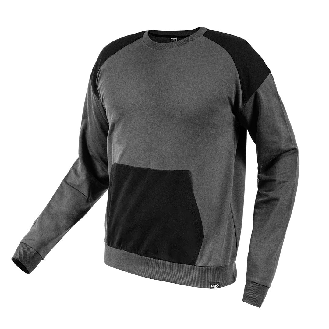 NEO TOOLS COMFORT Sweatshirt gray-black size S - perfect for work and everyday use