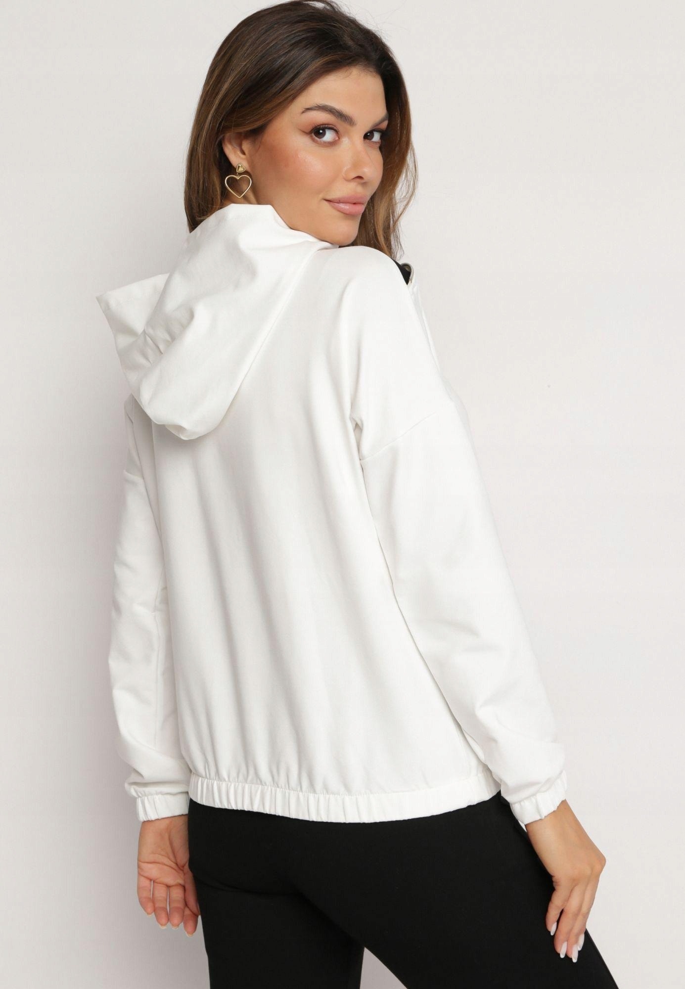 Women's hooded sweatshirt white S/M - perfect for everyday wear