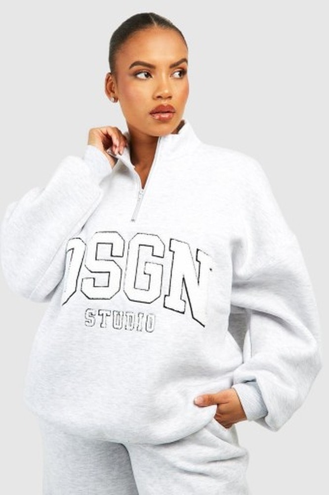 Women's hooded sweatshirt gray size LC - perfect for everyday wear