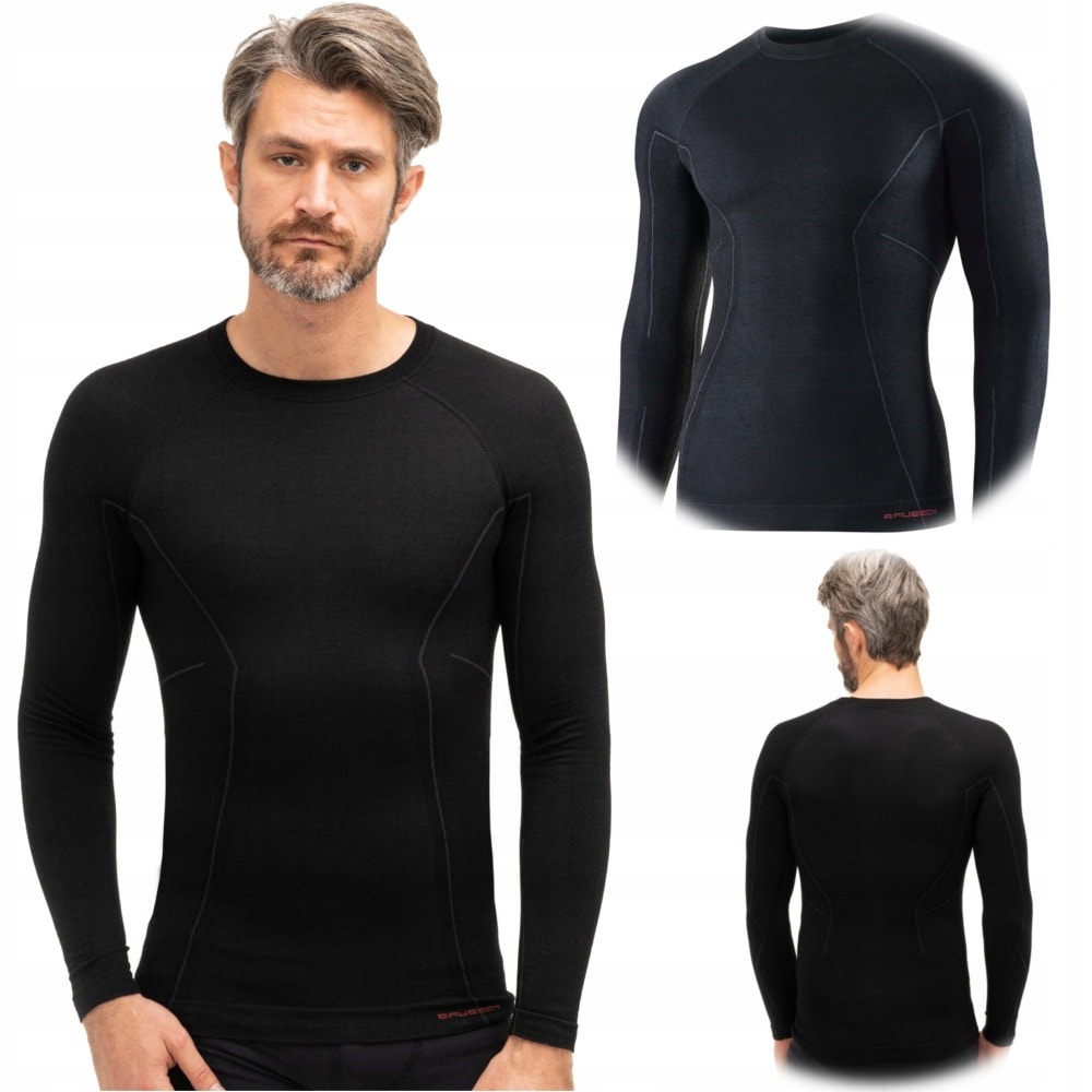Brubeck Active Wool - Thermoactive Merino Wool T-shirt 2XL black
