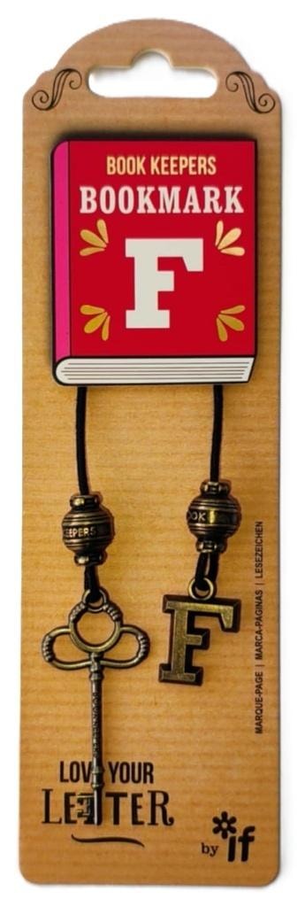 Book Keepers Bookmark Letter F - elegant accessory