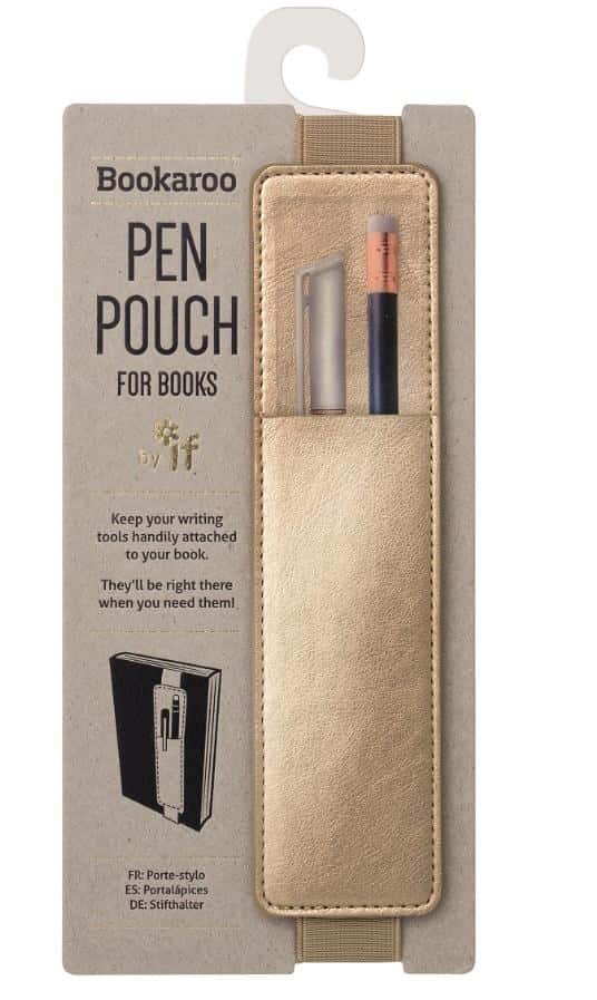 Bookaroo Pen Holder - golden pouch for books