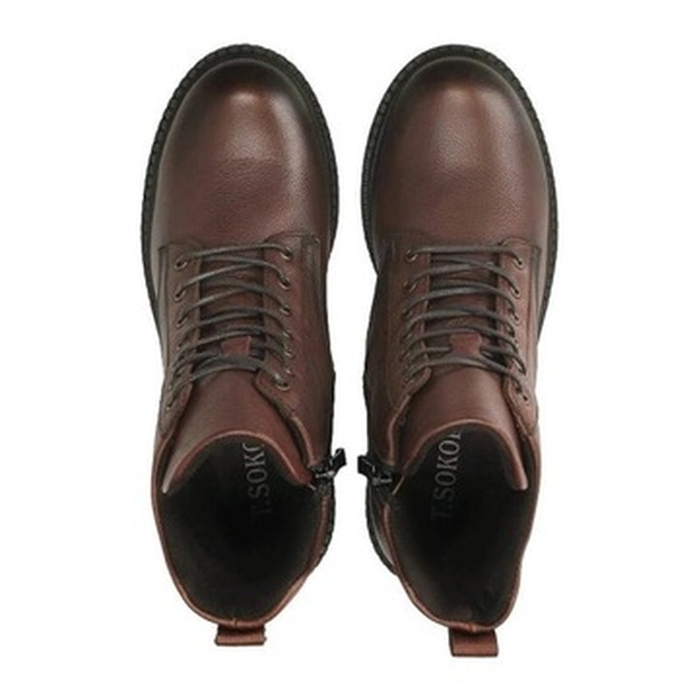 SOKO Women's Ankle Boots with Zipper Brown Size 37 - perfect for autumn