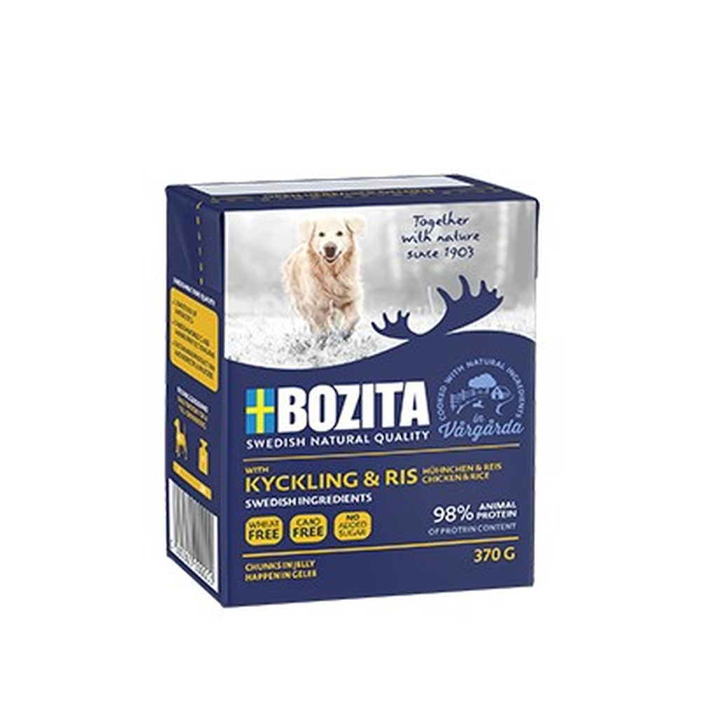 Bozita Meat Chunks Chicken with Rice in Jelly - a tasty meal for your cat