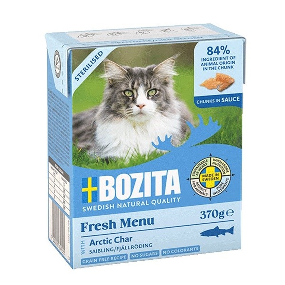 Bozita Sterilised Pieces in Sauce with Trout - wet cat food 370g