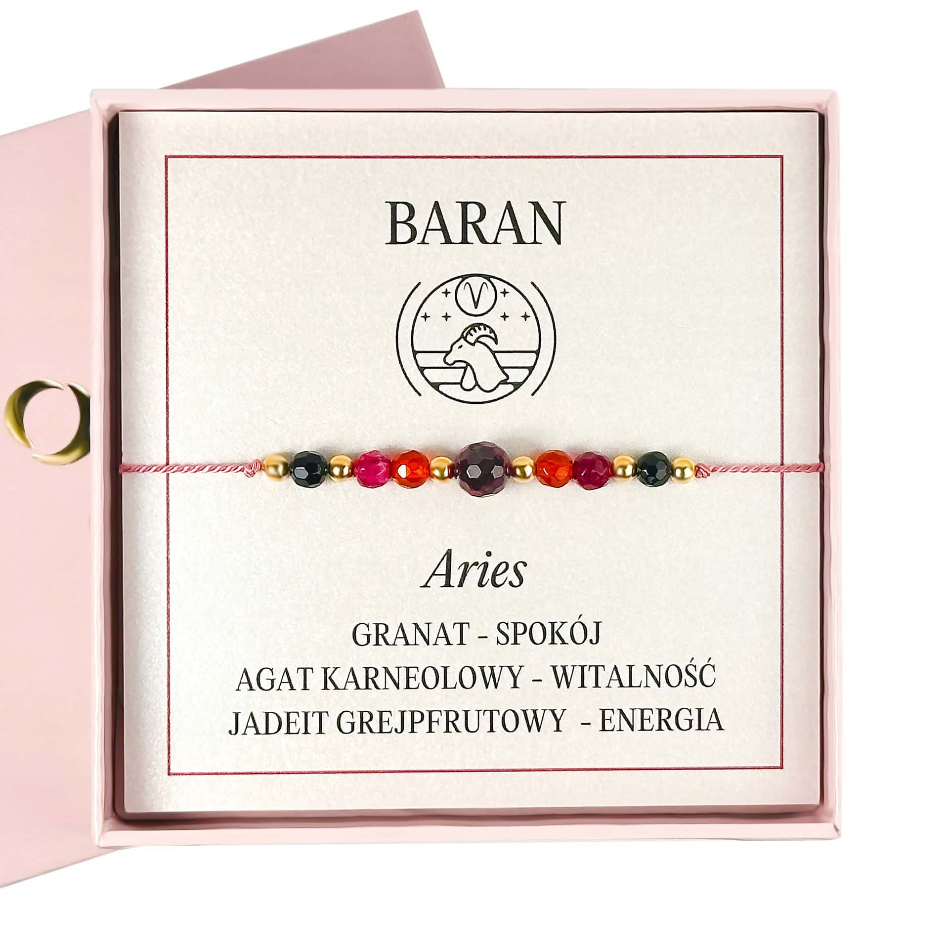 Bracelet Zodiac Sign Aries - stainless steel, perfect gift